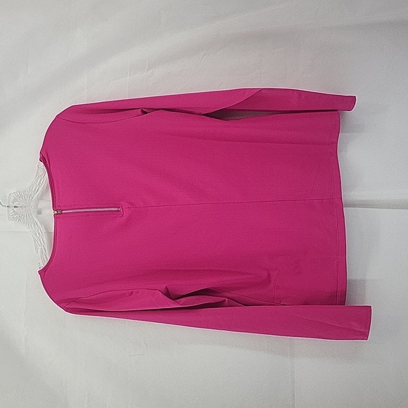 LOU & GREY Pink Performance Side Key Pocket, Zippered Back Long Sleeve Top - Picture 6 of 14